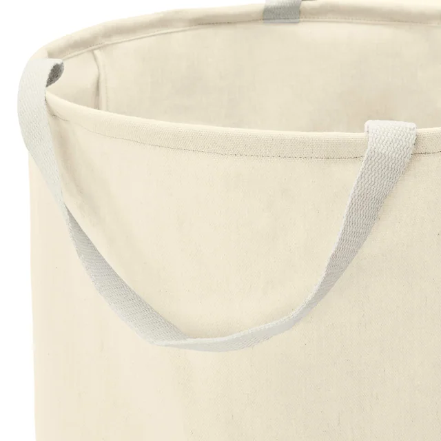 AmazonBasics 圓筒布收納籃｜原色 · 同款實物照片